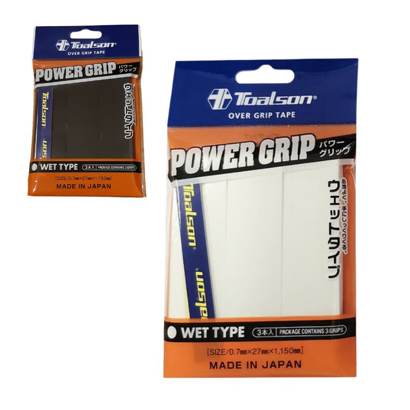 Tennis Griffband Toalson Power Grip 3er Pack Overgrip white+black - weiß+schwarz.jpg