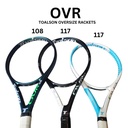 Tennisschläger TOALSON Komfortschläger Oversize Tennis Racket OVR 108 268g brilliant grün + OVR 117 249g schwarz weiß oder weiß eis-blau.jpg