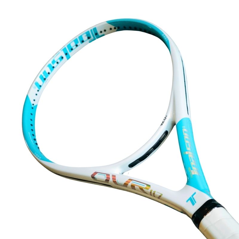 Tennisschläger TOALSON Comfort Oversize Tennis Racket OVR 117 249g weiß - eis-blau6.jpg