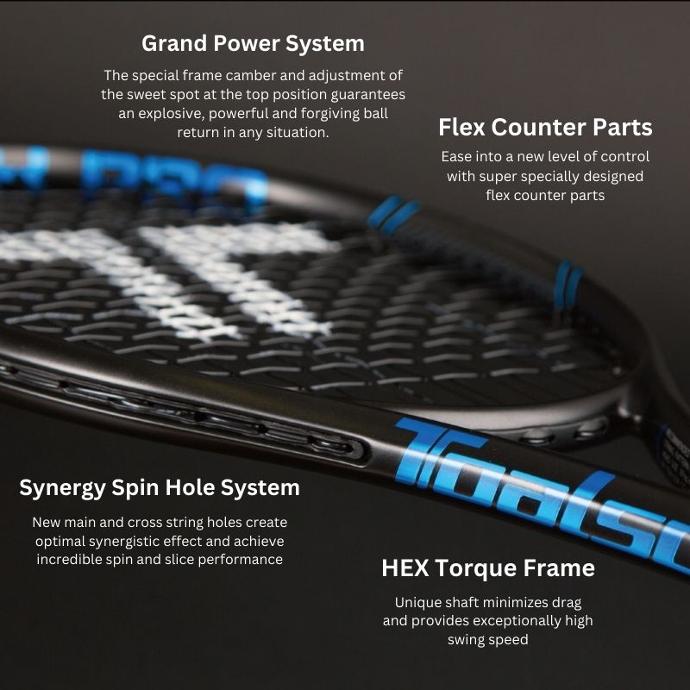 Top Tennisschläger kaufen TOALSON S-MACH PRO 97 310g besaitet 16-19 - best Tournament Racket.jpg