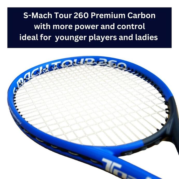 Tennisschläger für Damen und Jugendliche TOALSON S-MACH TOUR 260g Premium Karbon.jpg