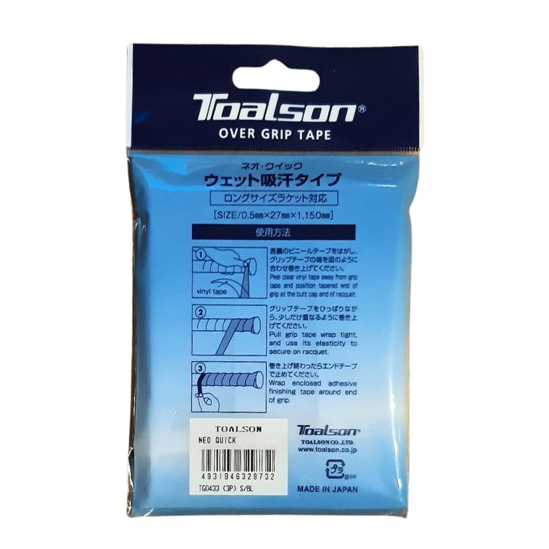 Tennis Griffbänder Toalson Neo Quick Grip Zipper 30er Pack Overgrip blue.jpg