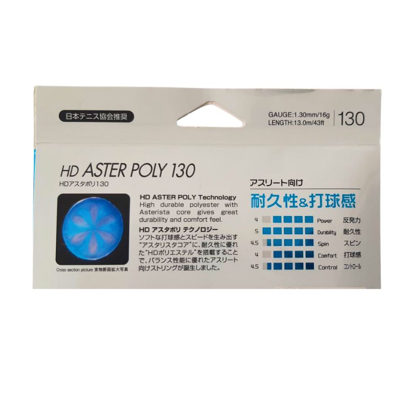 Turnier-Tennissaite Toalson Tennis String Aster Poly 1,30mm Saitenset 12,2m Monofilament blau - Tennis String Set blue.jpg
