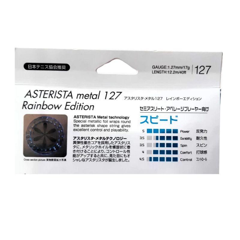 Tennissaite Toalson Asterista metal 1,27mm 12,2m Saitenset coloured Multifialment Tennis String Set.jpg