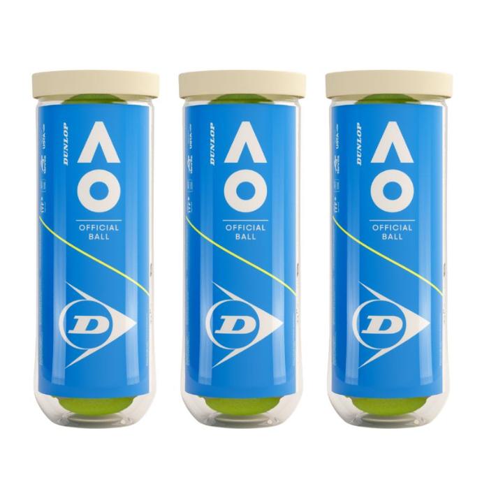 Tennisbälle Dunlop Australian Open 3x 3er Dose